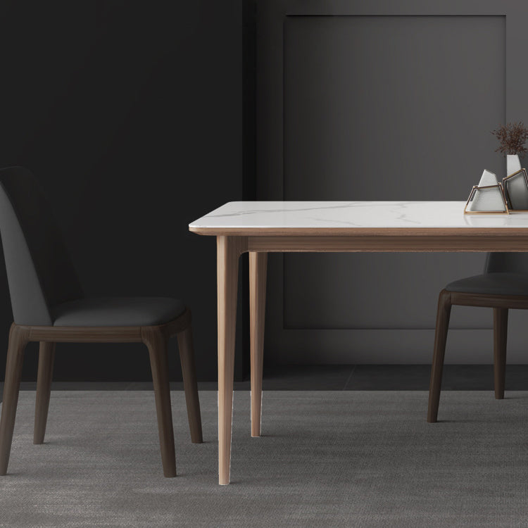 Modern Sintered Stone Top Dining Set Rectangle 1/2/3/4/7 Pieces Dining Room Table Set