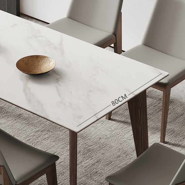 Modern Sintered Stone Top Dining Set Rectangle 1/2/4/5/7 Pieces Dining Room Table Set