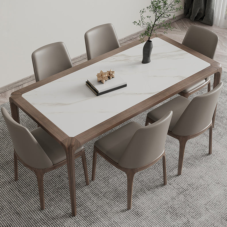 Modern Sintered Stone Top Dining Set Rectangle 1/2/3/5/7 Pieces Dining Room Table Set