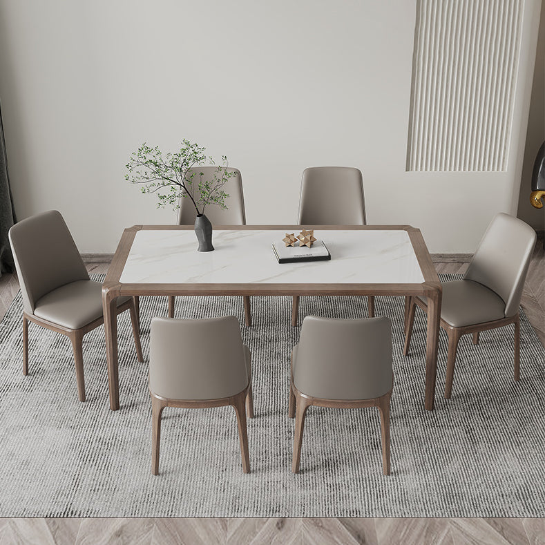 Modern Sintered Stone Top Dining Set Rectangle 1/2/3/5/7 Pieces Dining Room Table Set