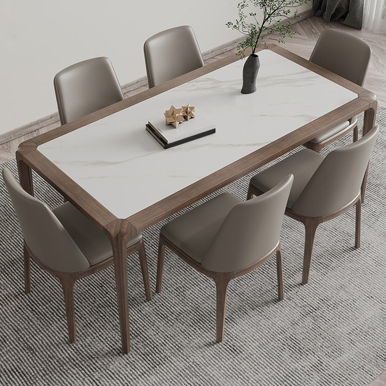 Modern Sintered Stone Top Dining Set Rectangle 1/2/3/5/7 Pieces Dining Room Table Set