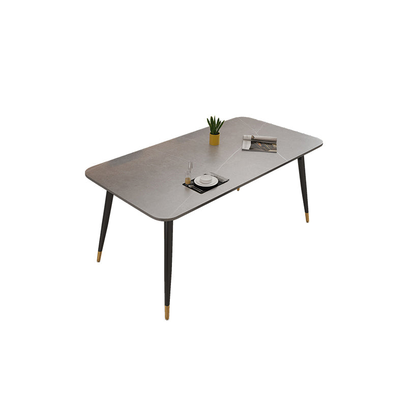 Modern Rectangle Dinette Set 1/2/5/7 Pieces Sintered Stone Top Dining Table Set