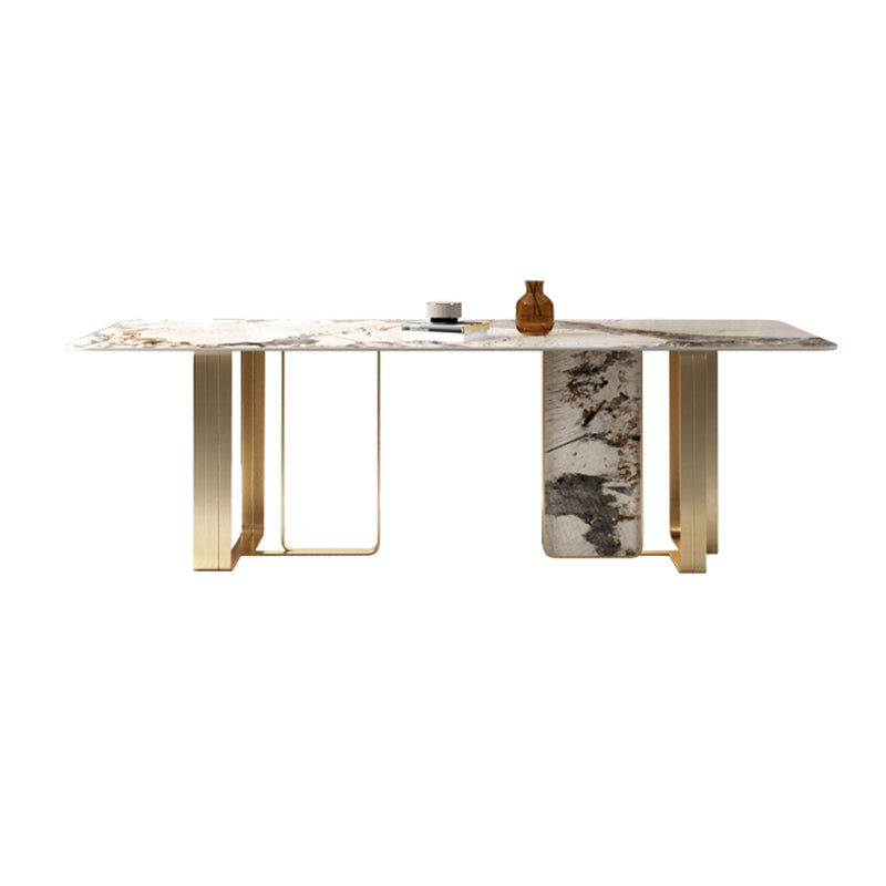 Luxury Sintered Stone Top Dining Set Rectangle 1/3/5/6 Pieces Dining Room Table Set