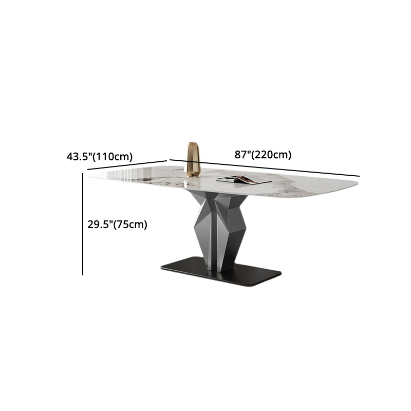 Designer Style Sintered Stone Dining Set Rectangle 1/3/4/6/7 Pieces Dining Room Table Set