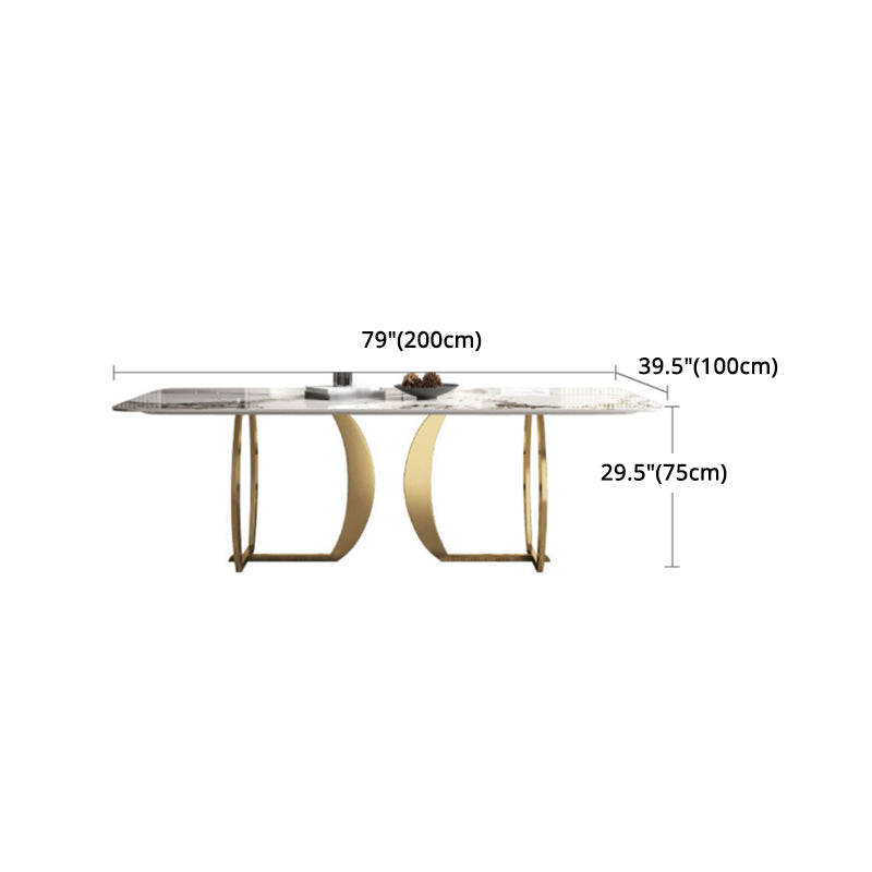 Designer Style Sintered Stone Top Dining Set Rectangle 1/2/5/7 Pieces Dining Table Set