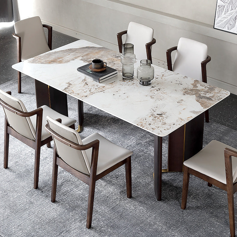 Designer Style Sintered Stone Dining Set Rectangle 1/2/5/7 Pieces Dining Table Set