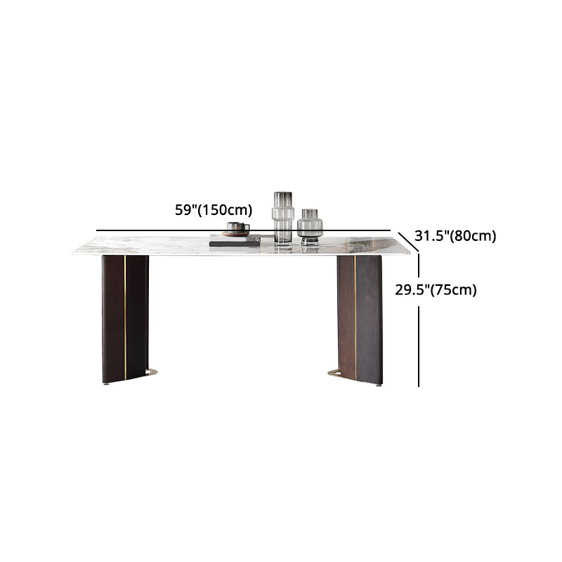 Designer Style Sintered Stone Dining Set Rectangle 1/2/5/7 Pieces Dining Table Set