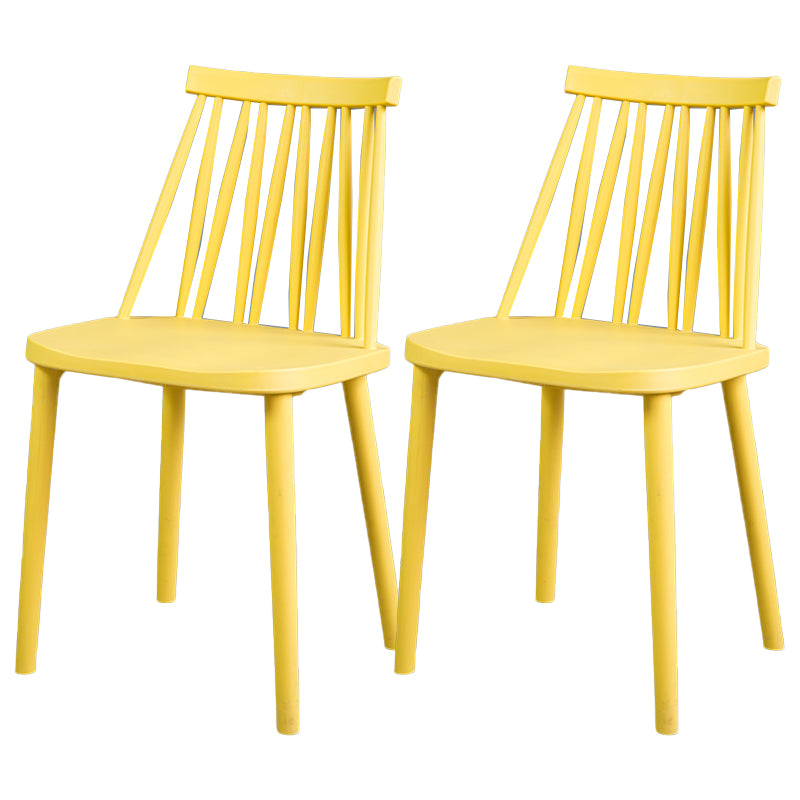 Modern Style Side Chair Plastic Windsor Back Dining Side Chair