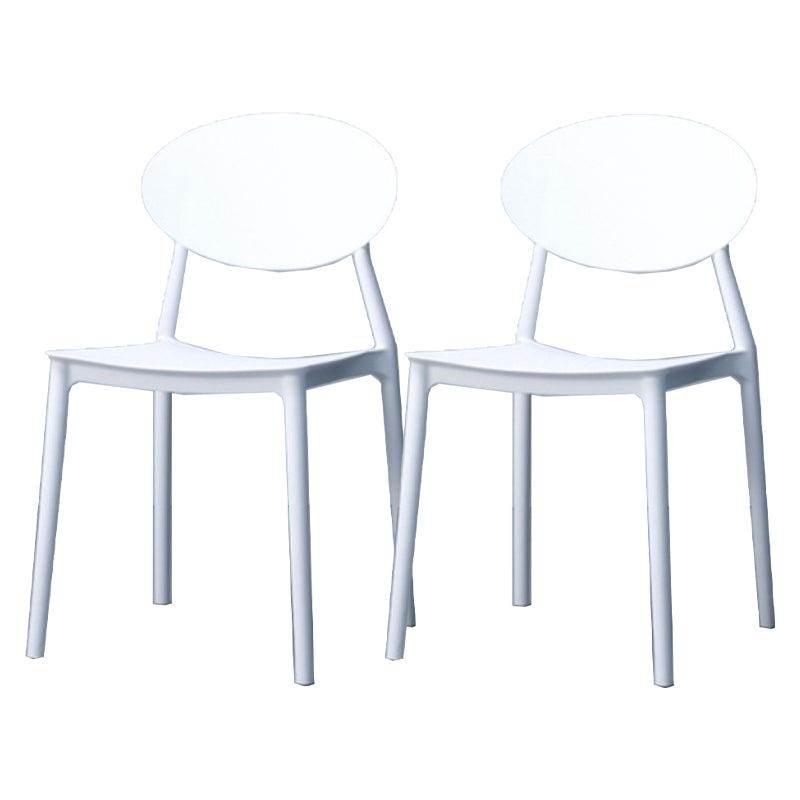 Contemporary Stackable Side Chair Plastic Open Back Dining Chair