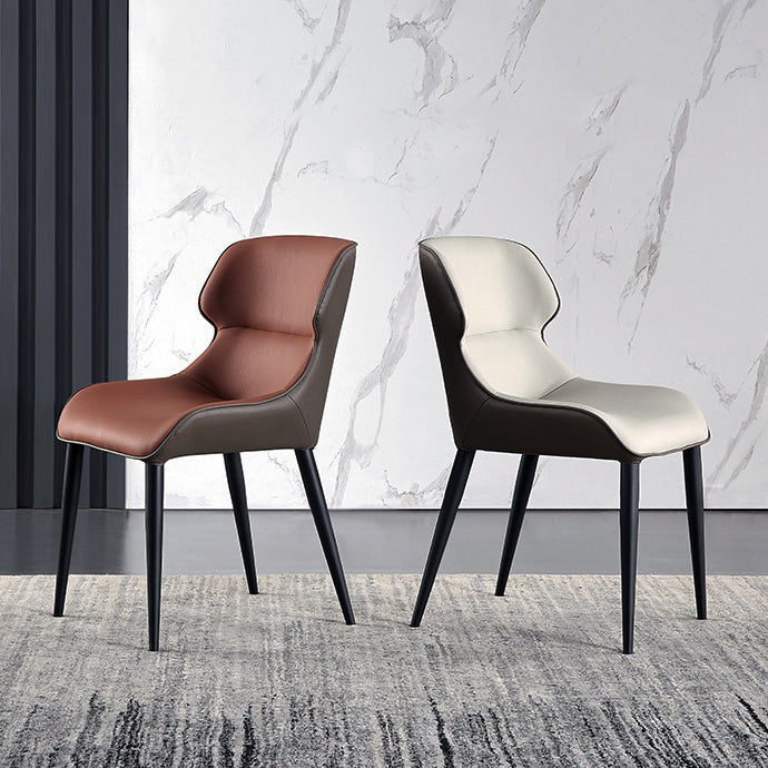 Modern Side Dining Chairs Faux Leather Dining Chairs for Dining Room