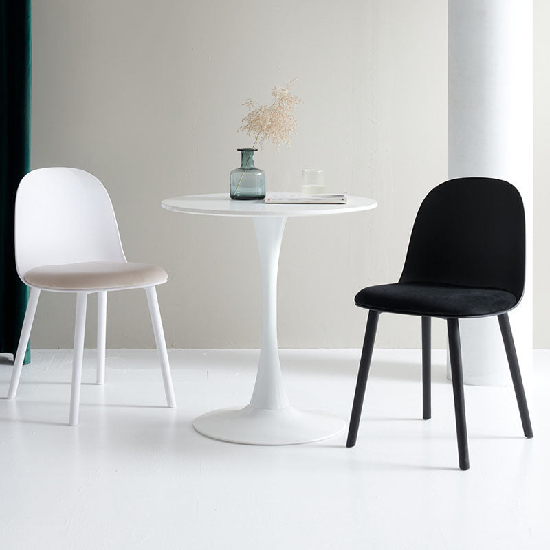 Upholstered Dining Chair Modern Style Plastic Side Chair for Dining Room