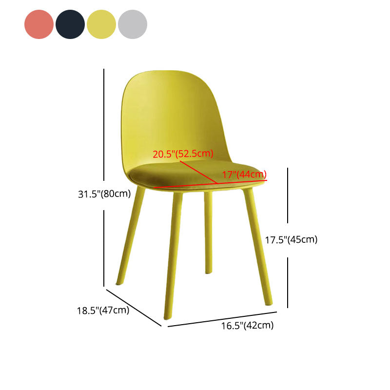 Upholstered Dining Chair Modern Style Plastic Side Chair for Dining Room