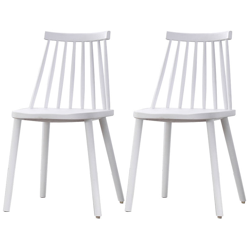 Plastic Contemporary Side Chair Slat Back Kitchen Dining Room Chair
