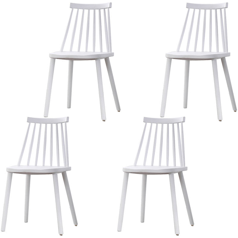 Plastic Contemporary Side Chair Slat Back Kitchen Dining Room Chair