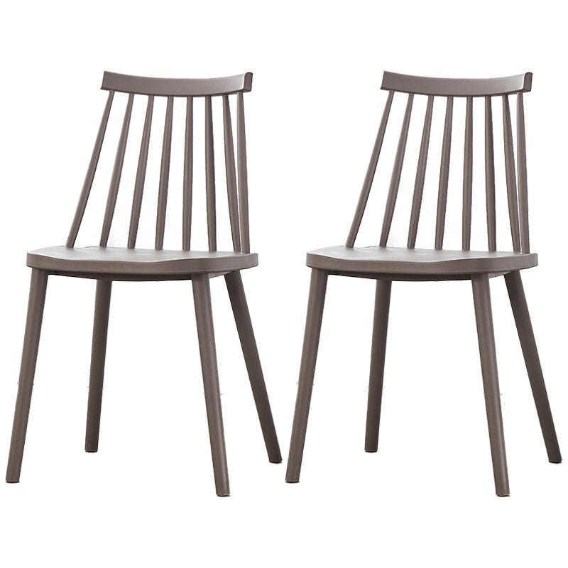 Plastic Contemporary Side Chair Slat Back Kitchen Dining Room Chair