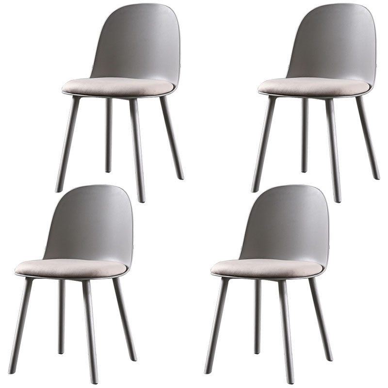 Upholstered Dining Chair Glam Style Plastic Side Chair for Dining Room