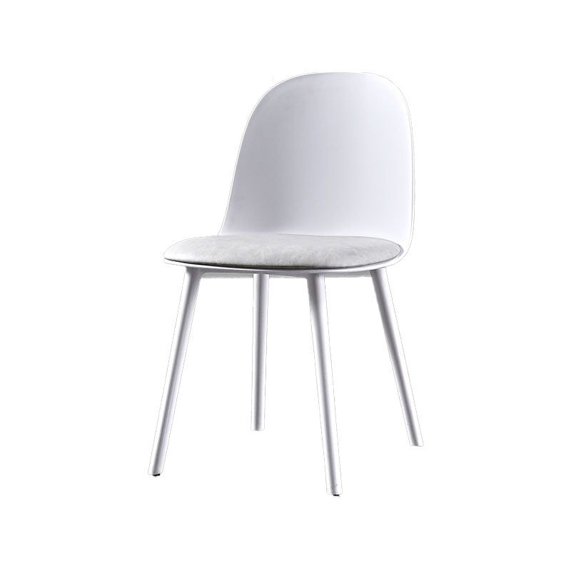 Upholstered Dining Chair Glam Style Plastic Side Chair for Dining Room