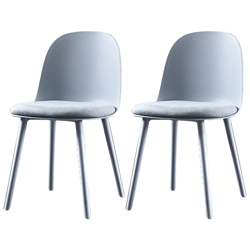 Upholstered Dining Chair Glam Style Plastic Side Chair for Dining Room