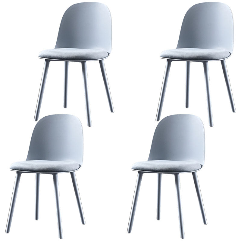 Upholstered Dining Chair Glam Style Plastic Side Chair for Dining Room