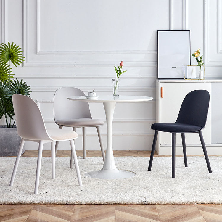Upholstered Dining Chair Glam Style Plastic Side Chair for Dining Room