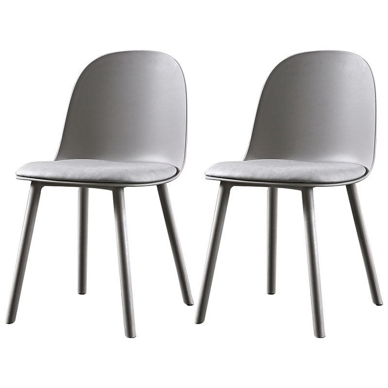 Upholstered Dining Chair Glam Style Plastic Side Chair for Dining Room