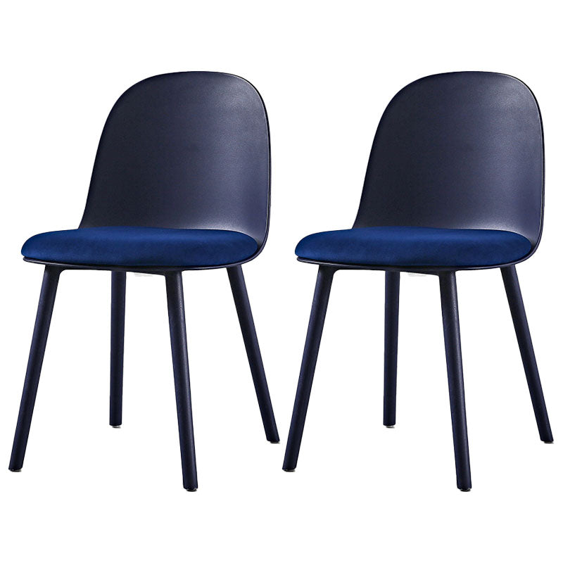 Upholstered Dining Chair Glam Style Plastic Side Chair for Dining Room