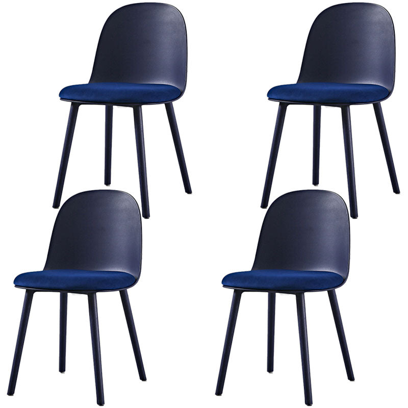 Upholstered Dining Chair Glam Style Plastic Side Chair for Dining Room