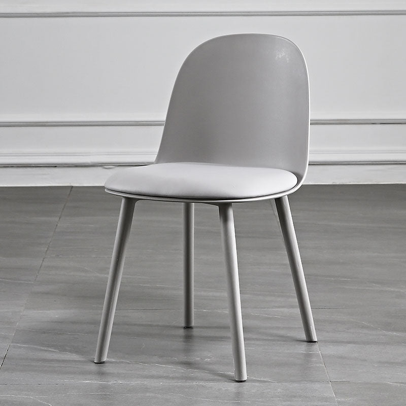 Upholstered Dining Chair Glam Style Plastic Side Chair for Dining Room