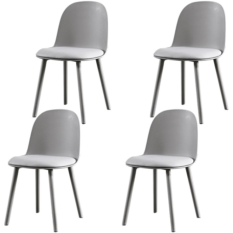 Upholstered Dining Chair Glam Style Plastic Side Chair for Dining Room