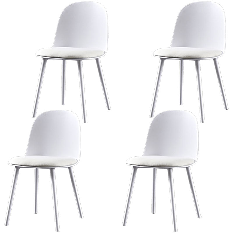 Upholstered Dining Chair Glam Style Plastic Side Chair for Dining Room