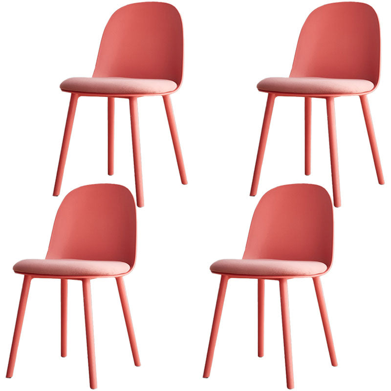 Upholstered Dining Chair Glam Style Plastic Side Chair for Dining Room