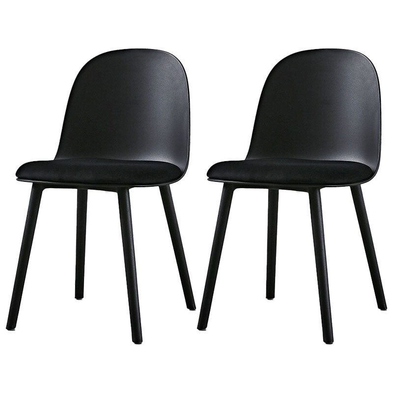 Upholstered Dining Chair Glam Style Plastic Side Chair for Dining Room