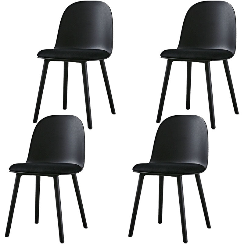 Upholstered Dining Chair Glam Style Plastic Side Chair for Dining Room
