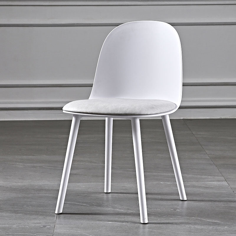 Upholstered Dining Chair Glam Style Plastic Side Chair for Dining Room