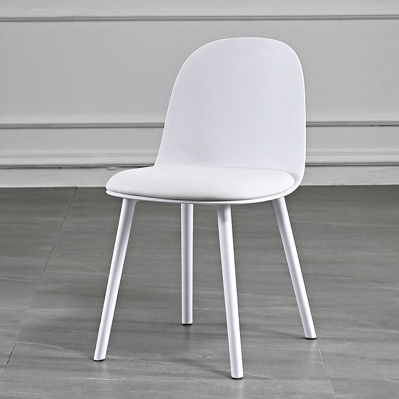 Upholstered Dining Chair Glam Style Plastic Side Chair for Dining Room