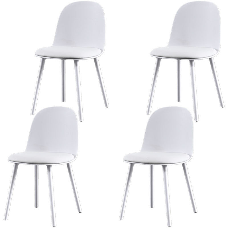 Upholstered Dining Chair Glam Style Plastic Side Chair for Dining Room