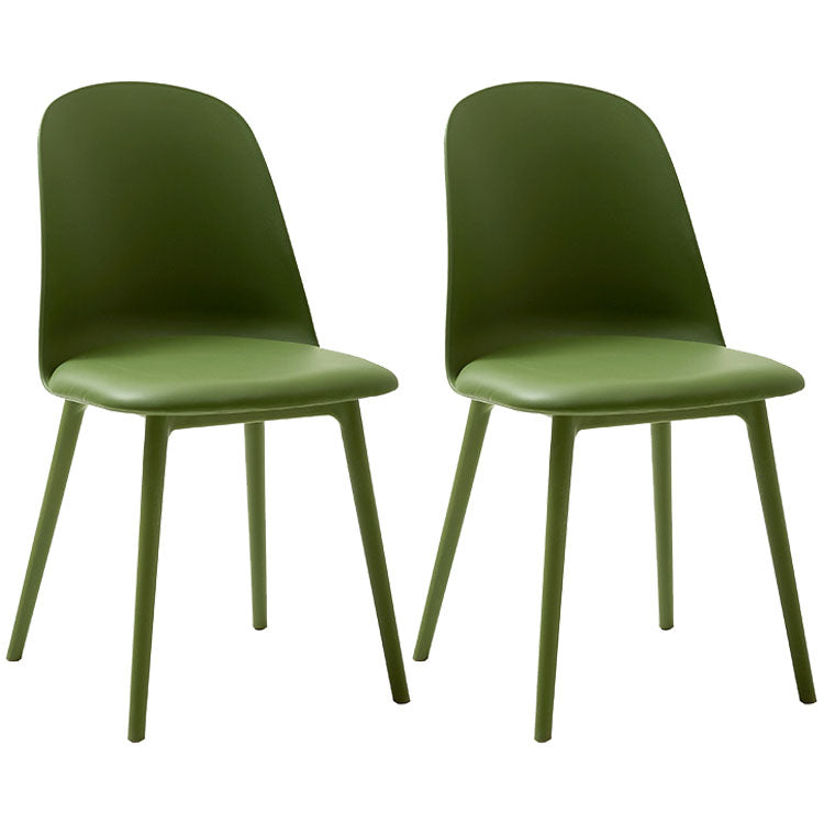 PU Leather Side Chair Contemporary Style Dining Chair for Indoor