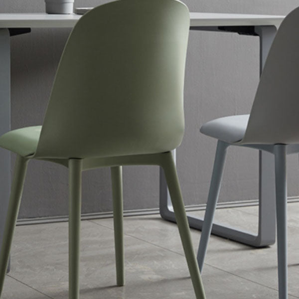 PU Leather Side Chair Contemporary Style Dining Chair for Indoor