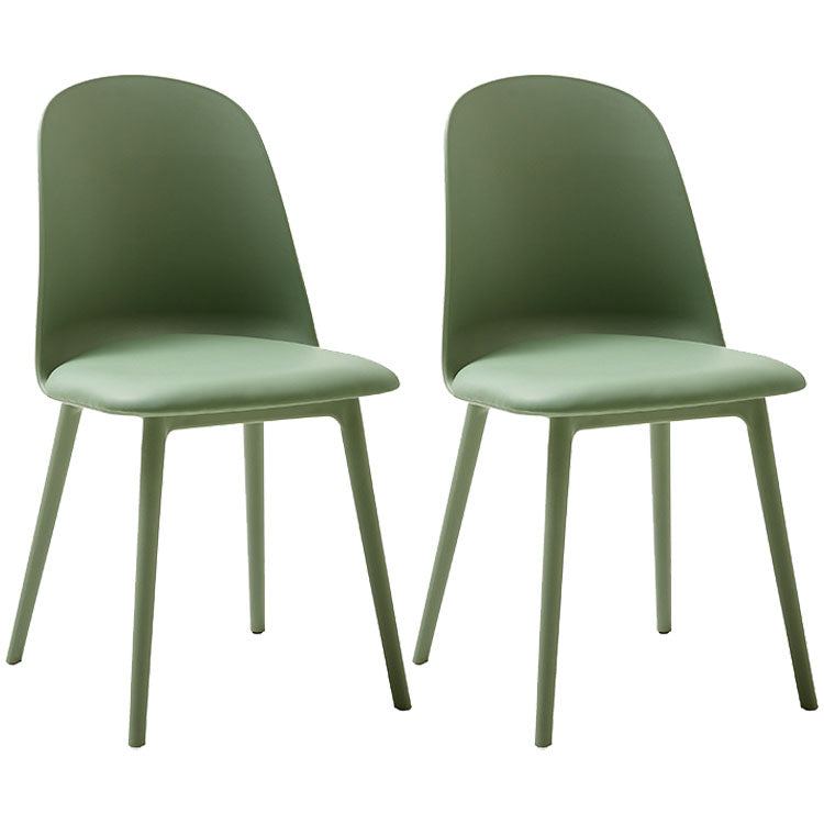 PU Leather Side Chair Contemporary Style Dining Chair for Indoor
