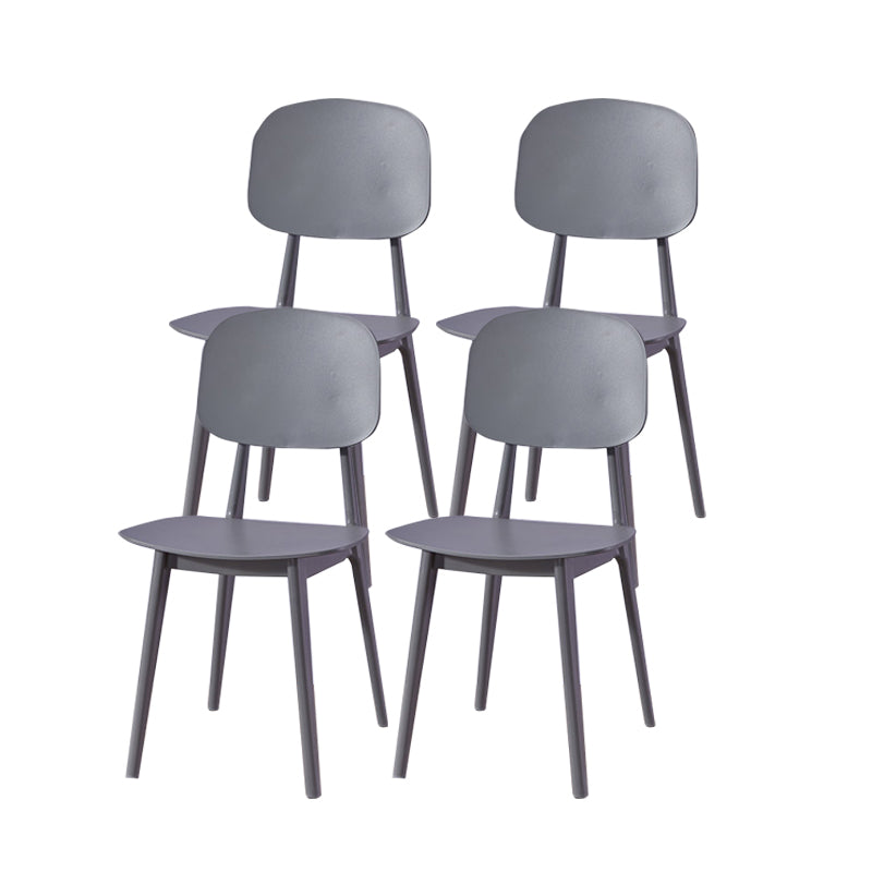 Contemporary Open Back Chair Plastic Dining Side Chair for Home