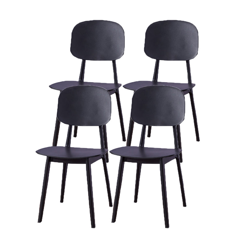 Contemporary Open Back Chair Plastic Dining Side Chair for Home