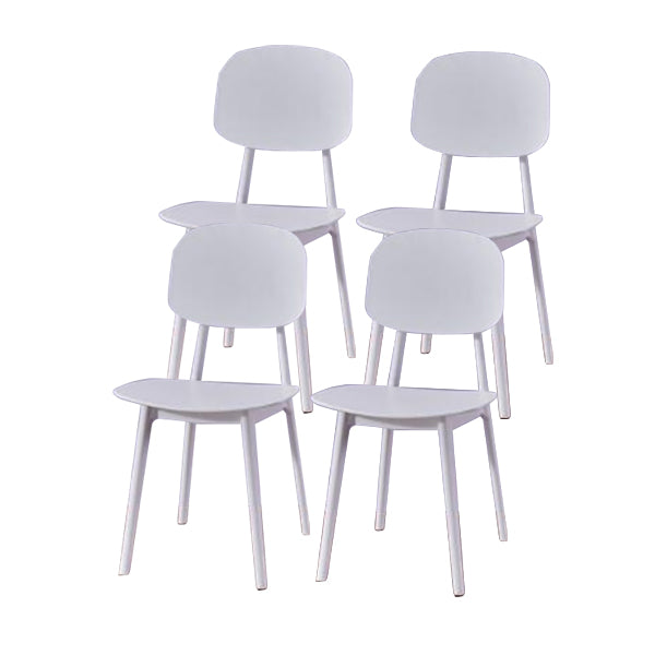 Contemporary Open Back Chair Plastic Dining Side Chair for Home