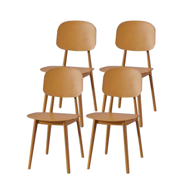 Contemporary Open Back Chair Plastic Dining Side Chair for Home