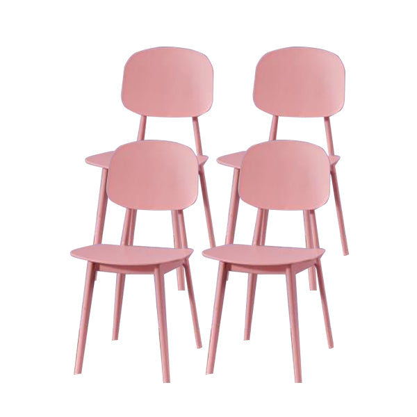 Contemporary Open Back Chair Plastic Dining Side Chair for Home