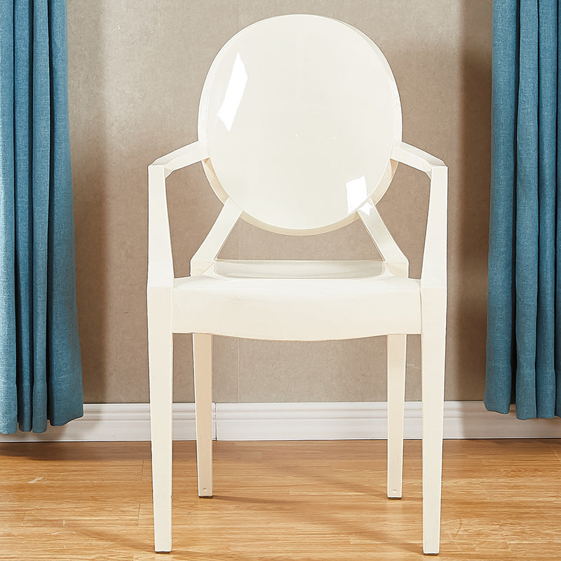 Modern Style Dining Armchair Plastic King Louis Back Arm Chair