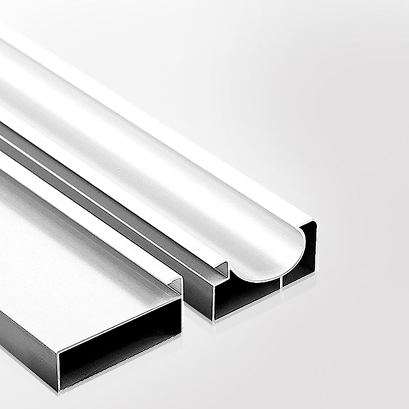 Contemporary Metal Standard Bookcase Closed Back Vertical Bookcase with Glass Door