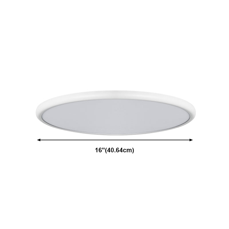 Modern Style Geometry Shape Ceiling Fixture Metal One Light Ceiling Mounted Light in White