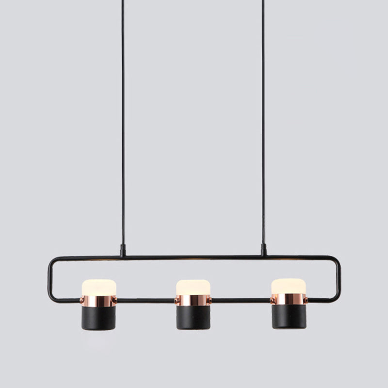 Contemporary Style Cylinder Island Light Fixtures Metal Pendant Light Fixtures