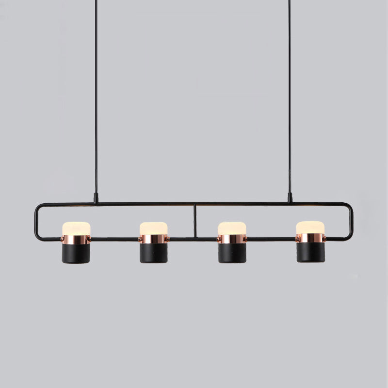 Contemporary Style Cylinder Island Light Fixtures Metal Pendant Light Fixtures