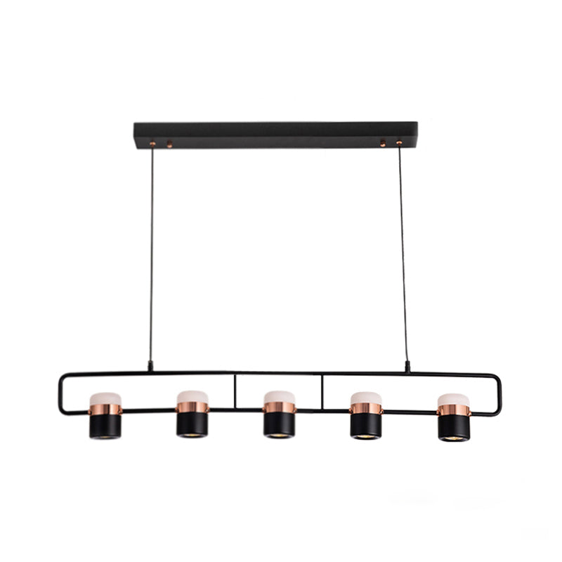 Contemporary Style Cylinder Island Light Fixtures Metal Pendant Light Fixtures